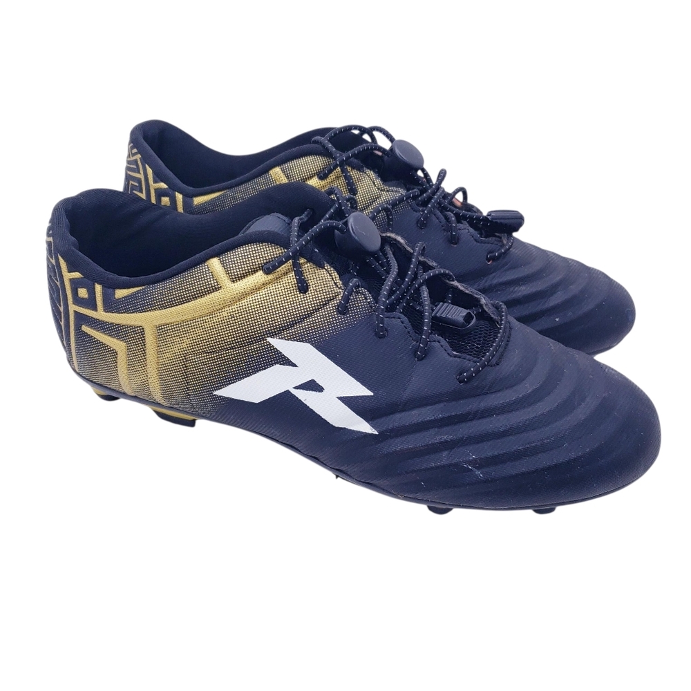 Runic Black & Gold Soccer Cleats Firm Ground Outdoor Men's Size 7